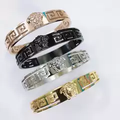European and American Fashion Fanjia Bracelet 18k Rose Gold Big Brand Same Style Titanium Steel Bracelet Hollow Fanjia Men's Bracelet