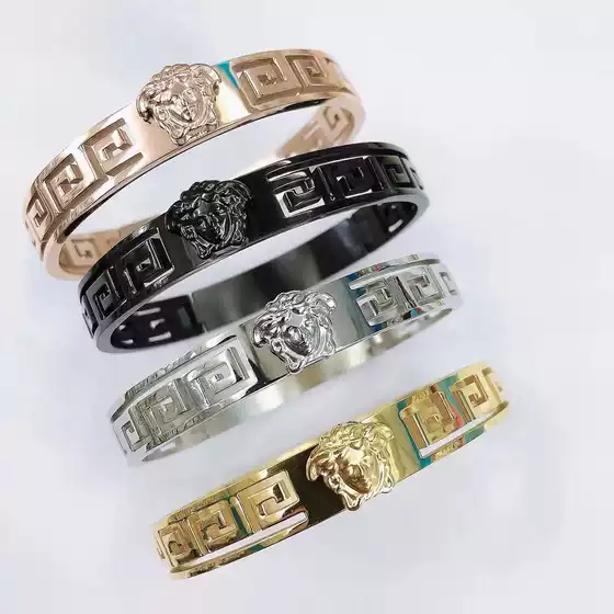 European and American Fashion Fanjia Bracelet 18k Rose Gold Big Brand Same Style Titanium Steel Bracelet Hollow Fanjia Men's Bracelet