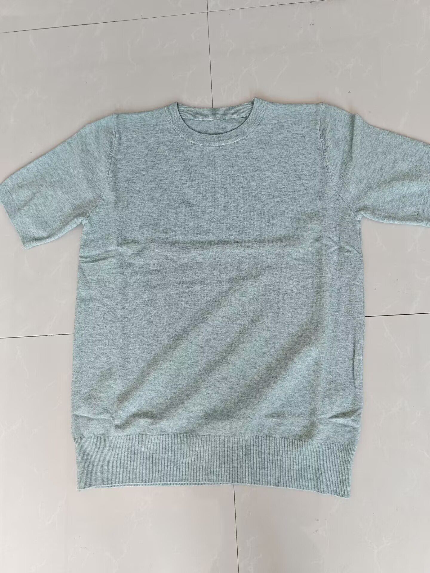 男士短袖t恤韩版潮流圆领半截袖春秋男装修身纯色衣服帅气针织衫