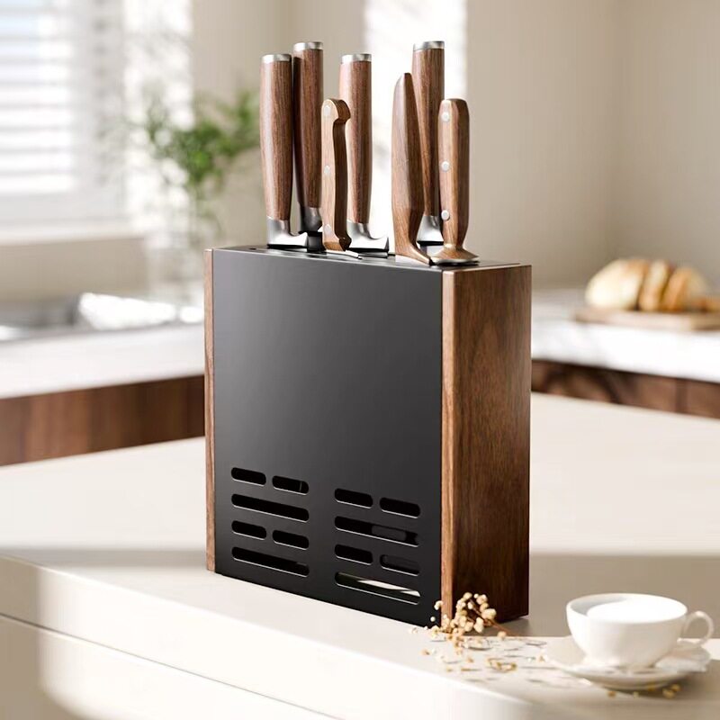 Walnut Knife Holder Storage Rack Antique Kitchen Kitchen Knife Holder Chopsticks Cage Knife Storage Rack Wall-mounted Knife Holder