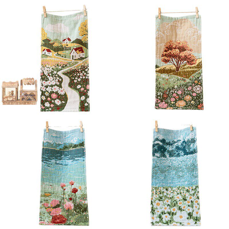 Gauze Kidsren's Face Towel Pure Cotton Household Cotton Type a Soft Face Towel Bath Kindergarten Baby Kidsren's Towel