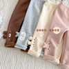 Girls' Super Cute Leggings 2025 New Winter Baby Stereo Ear Thickeneded Casual Pants Kidsren's Winter Pants