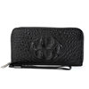 Trendy Brand Men's Long Zipper Clutch Bag Business Casual European and American Fashion Large Capacity Crocodile Pattern Multi-Card Wallet