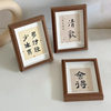 Wooden Photo Frame Glass Square 4inch Kidsren's Oil Pastel Framed Picture Frame DIY Photo Display Modern Simple Style