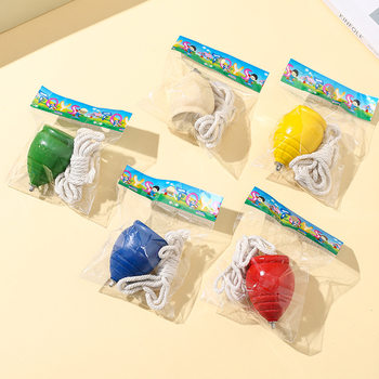 Factory Spot Supply of New Wooden Gourd-Shaped Gyro Outdoor Sports Youth Students Whipping Wooden Gyro