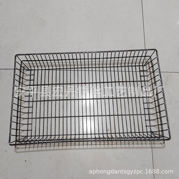 Customized Iron Wire Spray Plastic Mesh Basket Material Storage Mesh Basket Supermarket Shelf Mesh Basket Furniture Hanging Basket