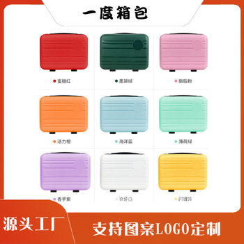 Hand Luggage, Boardable Cosmetic Bag, Printable Logo Pattern, Travel Pp Suitcase 14inch Cosmetic Suitcase