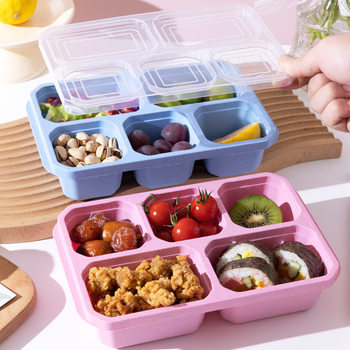 Five-Compartment Snack Storage Box, Portable Food Preservation Box, Desktop Organizer Box