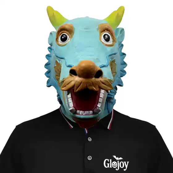 Cute Dragon Head Funny Animal Mask for Masquerade, Cross-Border Live Streaming, Halloween Party Performance Props