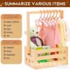 Wooden Baby Storage Box Household Clothes Toy Storage Basket Baby Clothes Storage Rack Storage Basket