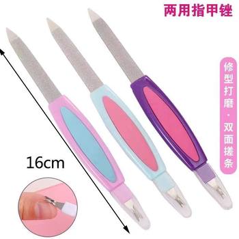 Nail File Nail Tool Exfoliating Fork Stainless Steel Supplies Double Head Multifunctional Polishing Beginner Manicure Tool