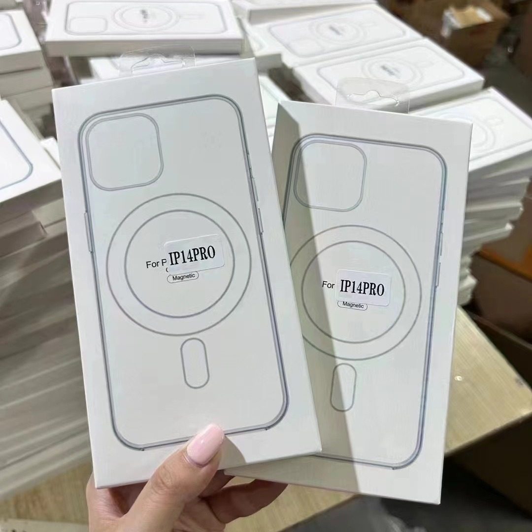 Magnetic Mobile Phone Case Suitable for Apple 16 15 iPhone13 12 14promax Acrylic Transparent Protective Case