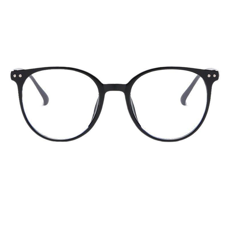 2025 New Round Frame Artistic Retro Myopia Glasses Frame Glasses Xiaohongshu Same Style Anti-Blue Light Flat Glasses
