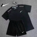 Black reflective single hook top + single hook shorts