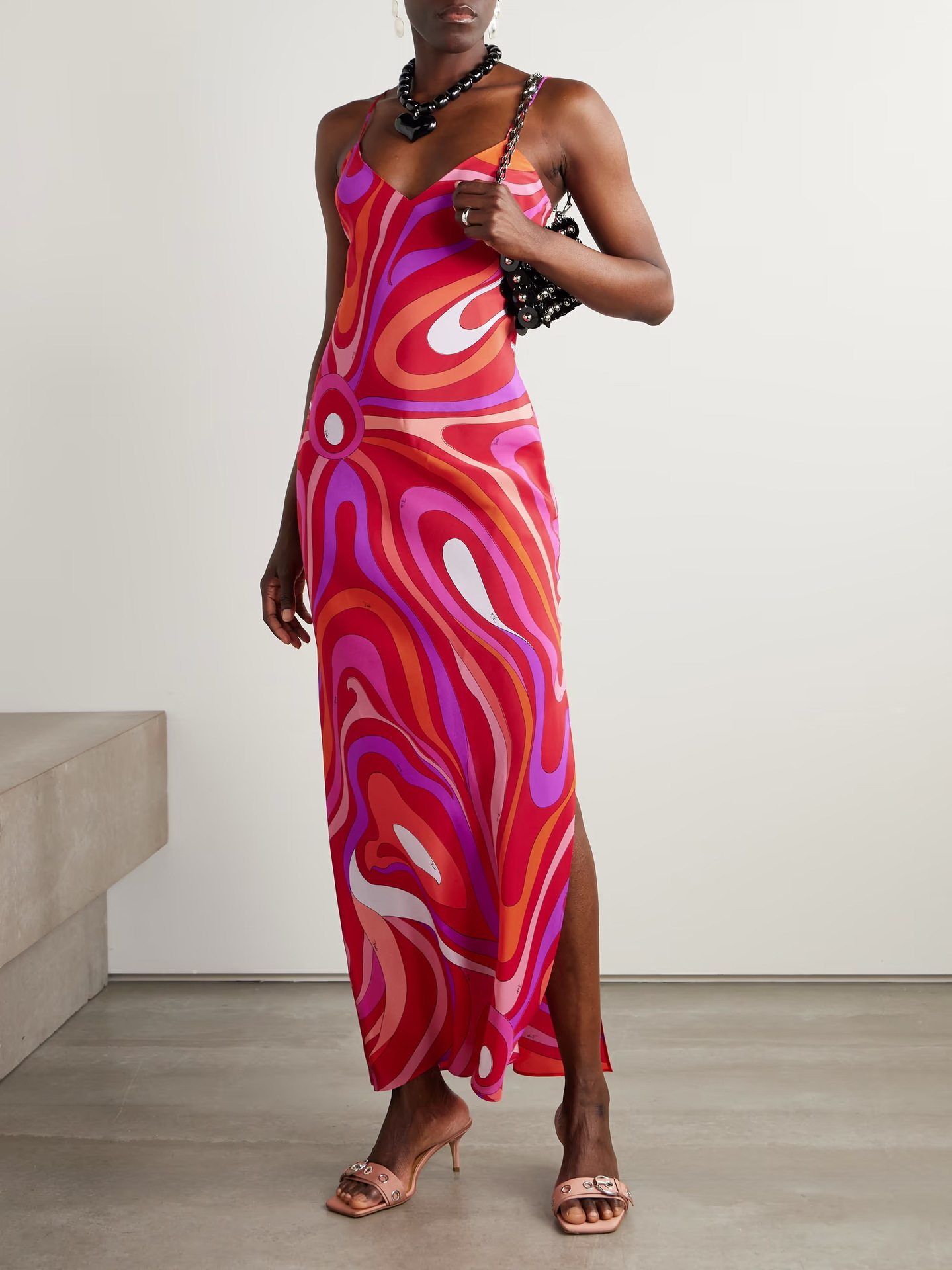 Womens Sexy Floral Print Split Maxi Dress Stylish Minimalist Design Perfect for Autumn Occasions Wholesale Available