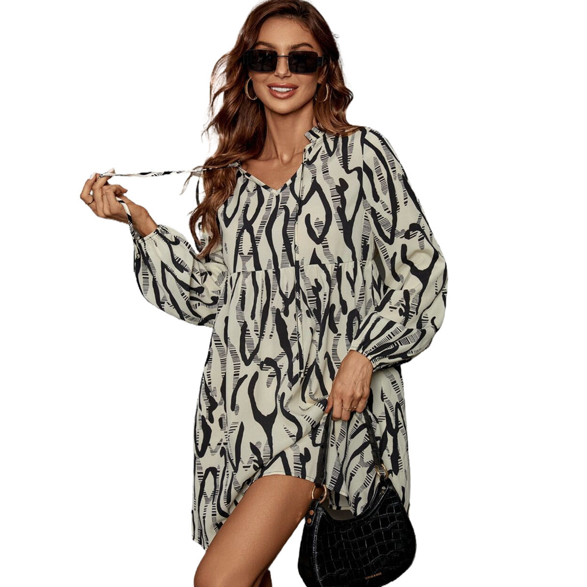 Casual Loose Fit Midi Dress Sexy Straight Cut Comfortable Fabric Trendy Style Perfect for Everyday Wear Wholesale