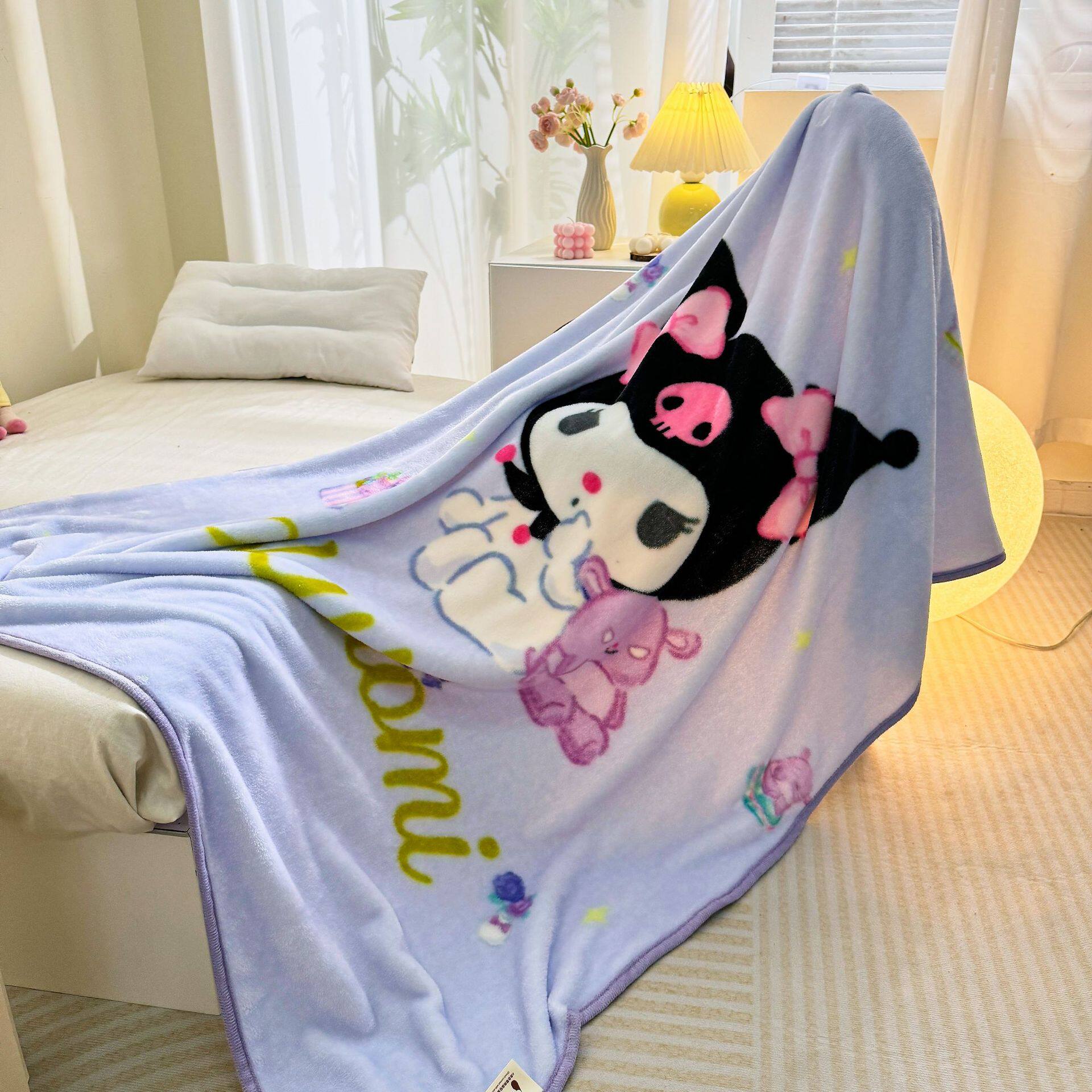 Sanrio Cartoon Blanket Milk Fleece Thickened Blanket Children's Cartoon Nap Blanket Students Nap Blanket Foreign Trade