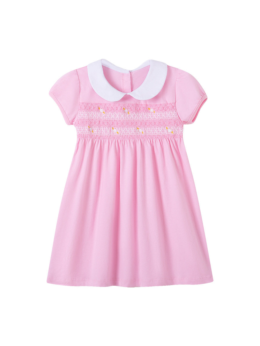 Kids' Dress, New Summer Knitted Short-sleeve Collared Kids' Dress