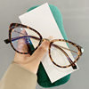 7128 American ultra light TR cat's eye frame women's wholesale cross-border Europe and the United States hot-selling temperament tea brown flat mirror