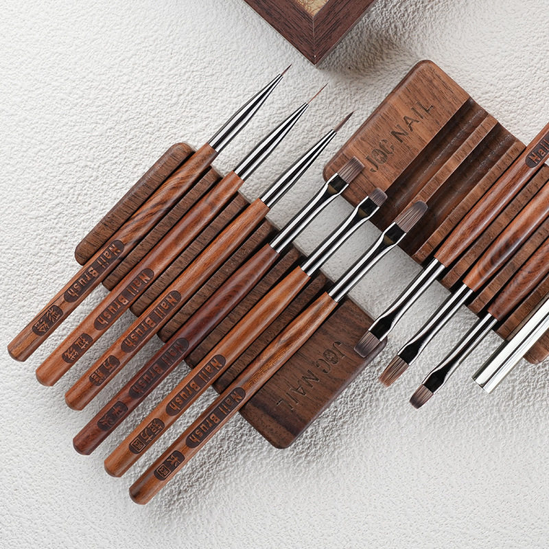 Cardamom Walnut Pen Holder Wooden Pen Holder Manicure Pen Holder Manicure Special Pen Holder Manicure Pen Holder Multi-Function