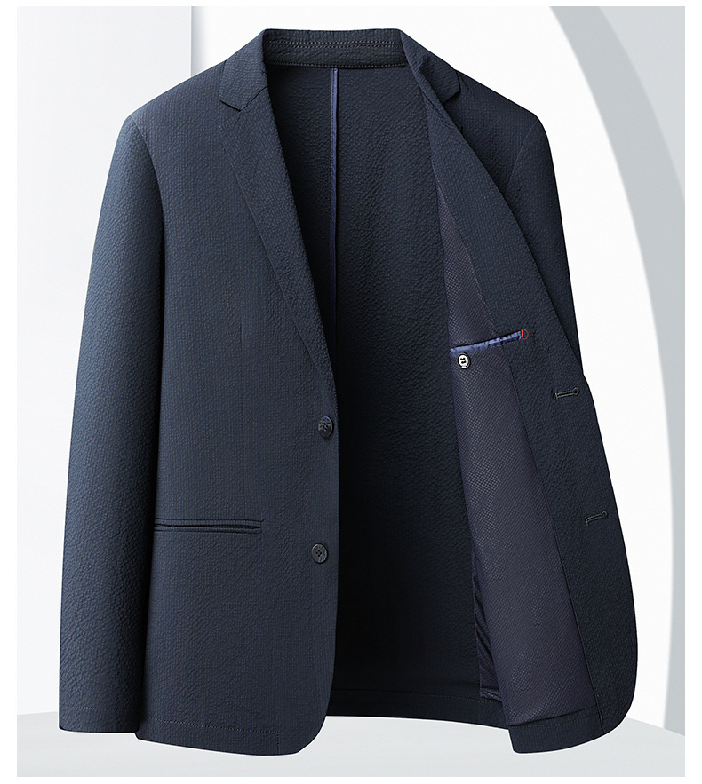 Áo vest nam mỏng nhẹ chống nhăn chống nắng dáng ôm phong cách trẻ trung — Xanh đậm, Xám xanh, Màu xám gạo, Xanh lam bảo