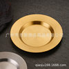 Korean-Style Stainless Steel Round Tray Flat Edge Thickened Round Plate Barbecue Fruit Plate Restaurant Hotel Shallow Plate Gold