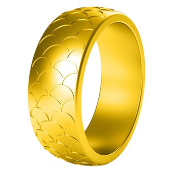 Cross-Border Popular Fish Scale Pattern Silicone Ring Men's Outdoor Sports Silicone Ring Fishing Ring European and American Ring