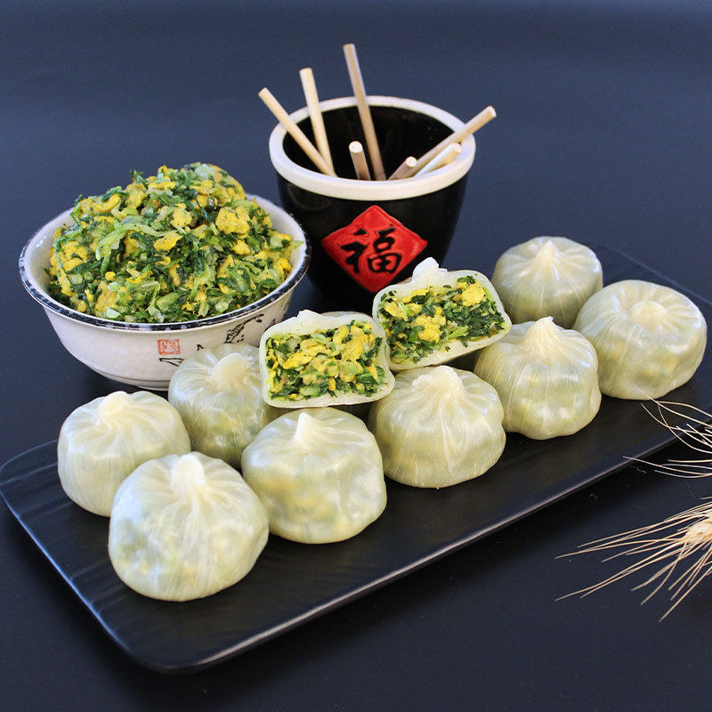 Today sanmai crystal thin leather steamed stuffed bun breakfast breakfast semi-finished product fans frozen quick-frozen food steamed stuffed bun wholesale