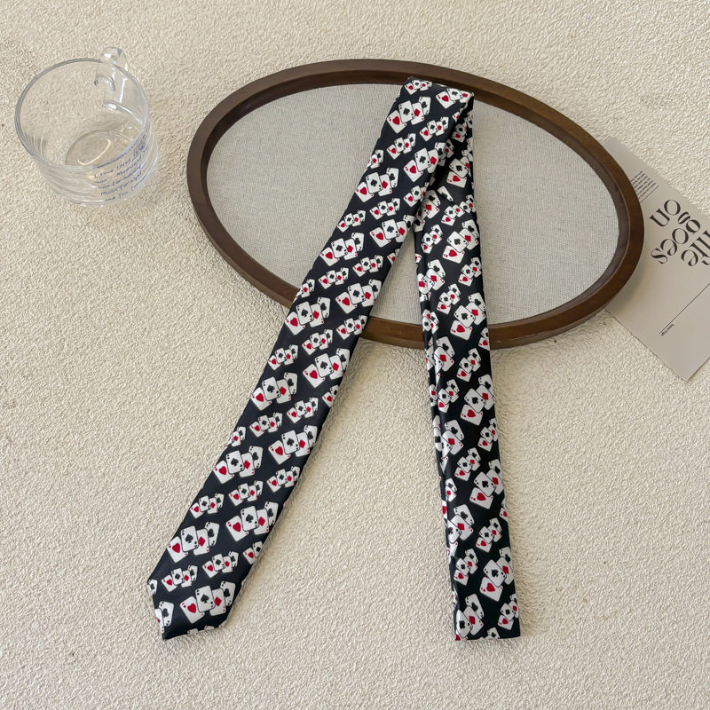 デジタルトランプ ブラックネクタイ - 約155cm