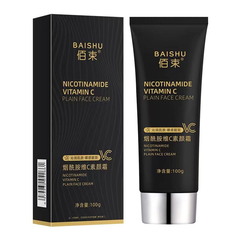 Ba Shu Makeup Cream, Niacinamide Vitamin C Makeup Cream, Anti-Sweat and Oil-Control Lazy Bb Cream Foundation Cream, Concealer Liquid Foundation
