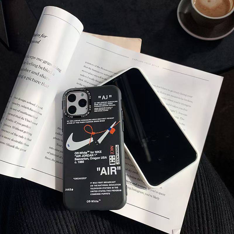 Phone14por phone case 16Pro silicone NIKE fashion brand broken hook 15 anti-fall 118Plus men's and women's soft case