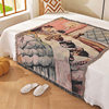 Customized Outdoor Camping Style Blanket Jacquard Oil Painting Tapestry Pet Kitten Sofa Towel Thread Blanket Home Nap Air Conditioning Cover Blanket