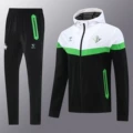 Betis black and white windbreaker hooded suit