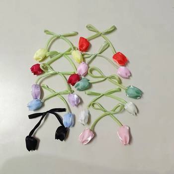 Korean Style Tulip Flower Clothing Accessories Accessories Hairpin Hair Rope Clothing Bags Accessories Accessories Manufacturers Wholesale