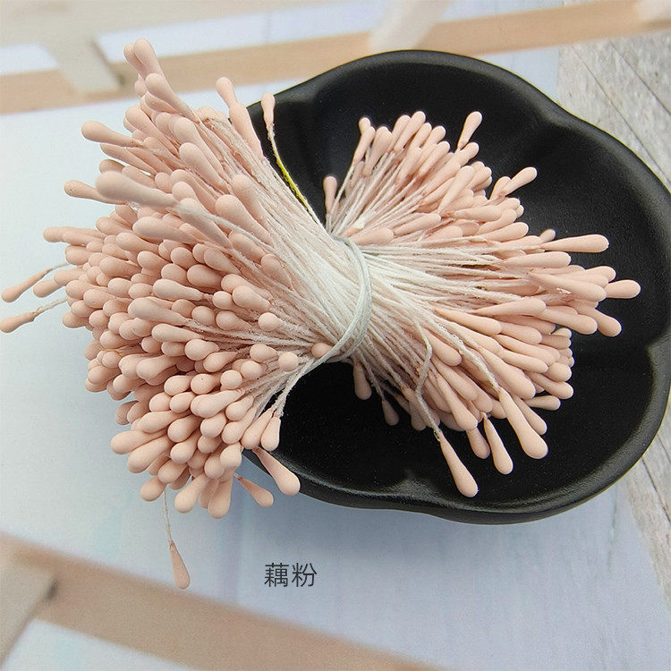 批发韩版手工DIY头饰发饰高仿真花蕊材料2mm哑光圆火柴头花心花蕊