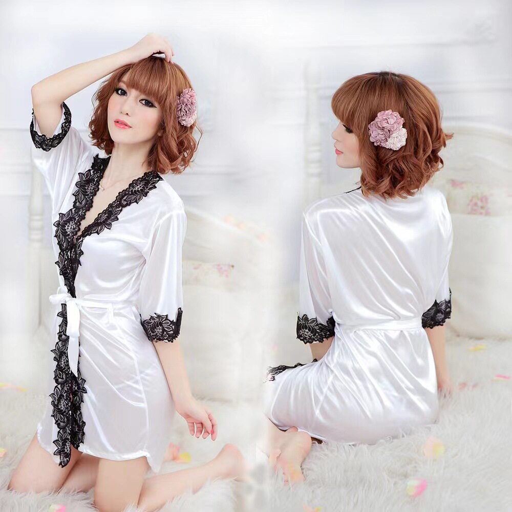 Women's sexy sexy temptation bathrobe lace nightgown home we...