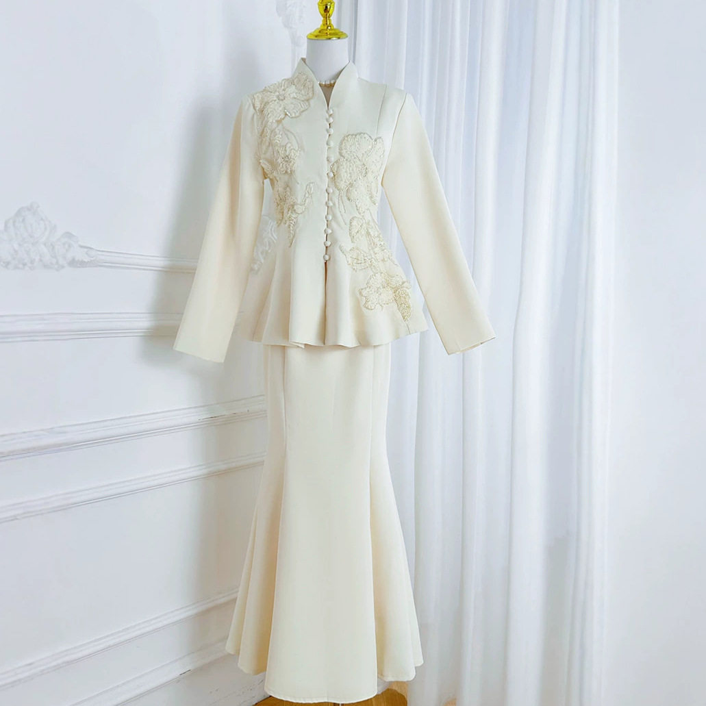 Two Piece Womens Set Slim Fit Cardigan and High Waisted Mermaid Skirt Elegant Autumn Style Wholesale Available
