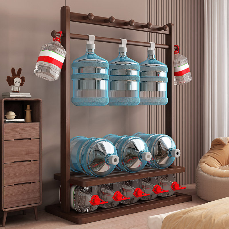 Wholesale Solid Wood Coat Rack, Floor-Standing Bedroom Household Old Bamboo Clothes Hanger, Simple Clothes Drying Rack, Indoor Clothes