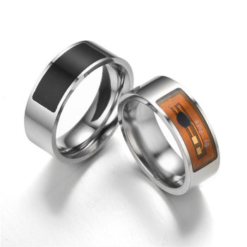 Shengxi Cross-Border Nfc Mobile Phone Tag Smart Ring Stainless Steel Smart Wearable Ring Smart Ring Half Circle Transparent