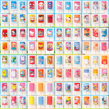 ✅ 2025 New Mid-Autumn Festival Paper Lantern Organ Foldableing Cartoon Animation Led Small Lamp Kidsren's Satchel Lamp