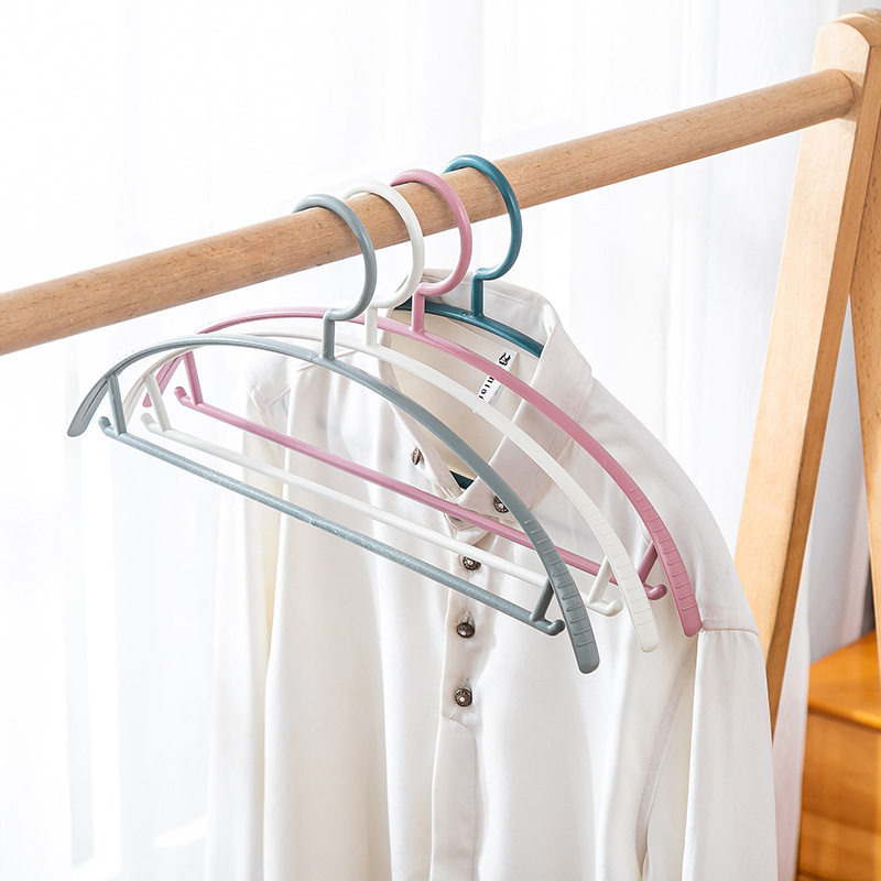 Plastic clothes hanger summer clothes support non-slip seamless clothes hanger household dormitory laundry short sleeve shirt hanger