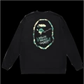 [pure cotton round neck sweatshirt] w121 black