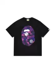 Cross-Border Wholesale Dropshipping Ape Classic Camouflage Short-Sleeved T-Shirt Pure Cotton Casual Men and Women Same Style