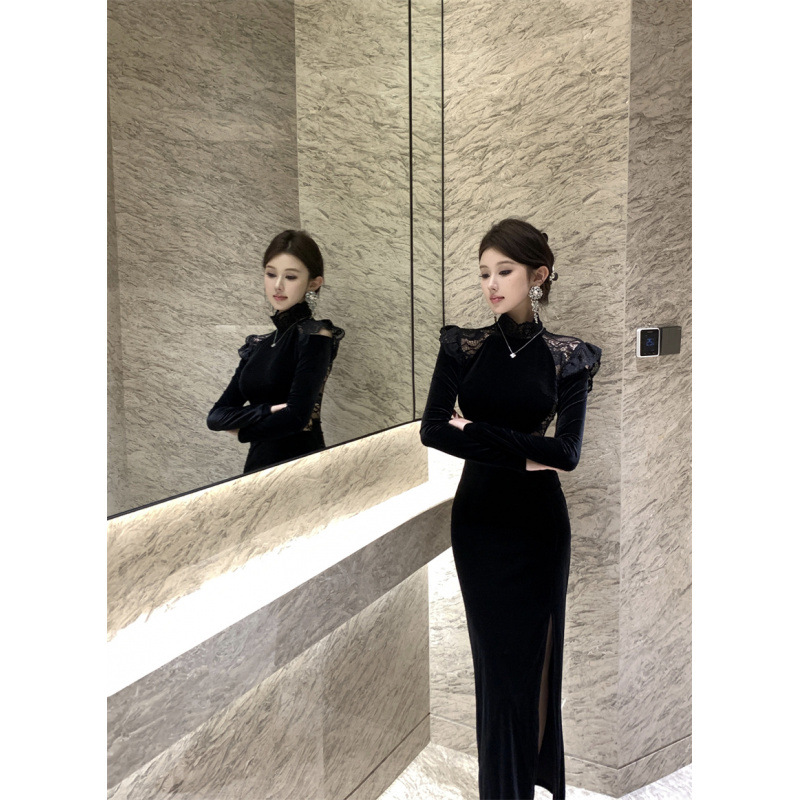 (Mới) Mã B3259 Giá 770K: Váy Đầm Liền Thân Dự Tiệc Nữ Guryt Sexy Dài Tay Hàng Mùa Xuân Thu Đông Thời Trang Nữ Chất Liệu Ren G02 Sản Phẩm Mới, (Miễn Phí Vận Chuyển Toàn Quốc).