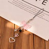 Korean Sweet and Cool Ins Bow Peach Heart Five-Pointed Star Pendant Keychain Girl Pink Mobile Phone Chain Bag Pendant