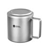 Pure Titanium Tea Maker Travel Tea Set with Strainer Outdoor Portable Double Layer Anti-scalding Titanium Alloy Tea Set for Business Camping