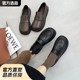 Thick-soled loafers women's small leather shoes 2024 spring and autumn new Korean style versatile retro single-layer shoes with soft sole