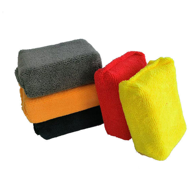 Microfiber Waxing and Polishing Sponge Rectangular Sponge Cleaning Block Car Beauty and Maintenance Tool