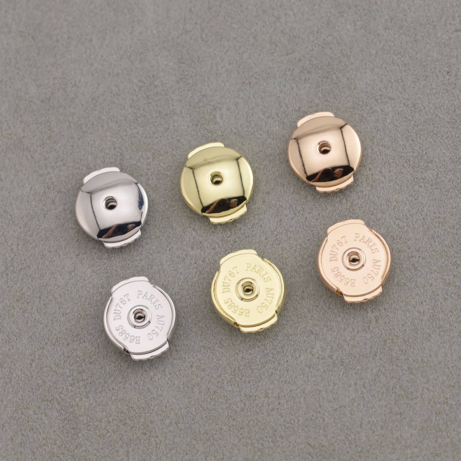 V-Gold Press-Type Round Ufo Earplugs, Fashionable Brand Ear Studs, Universal Ear Plugs, Trendy Jewelry Accessories