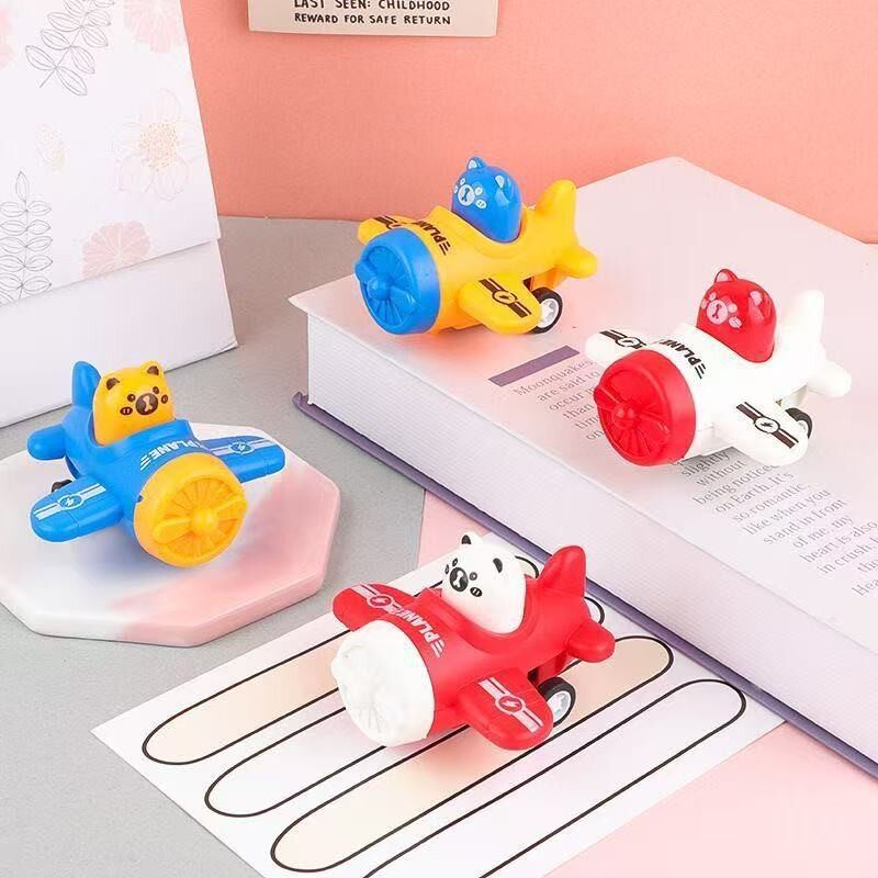 回力仿真合金飞机汽车铁皮惯性客机战斗机迷你模型抓娃娃儿童玩具